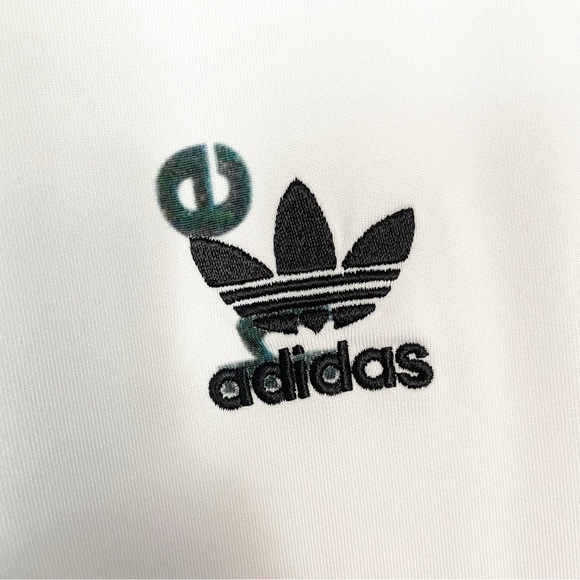 Rare⭐️ Adidas Originals AOP White Info Poster Print Logo Graphic Tight Leggings - Picture 12 of 17